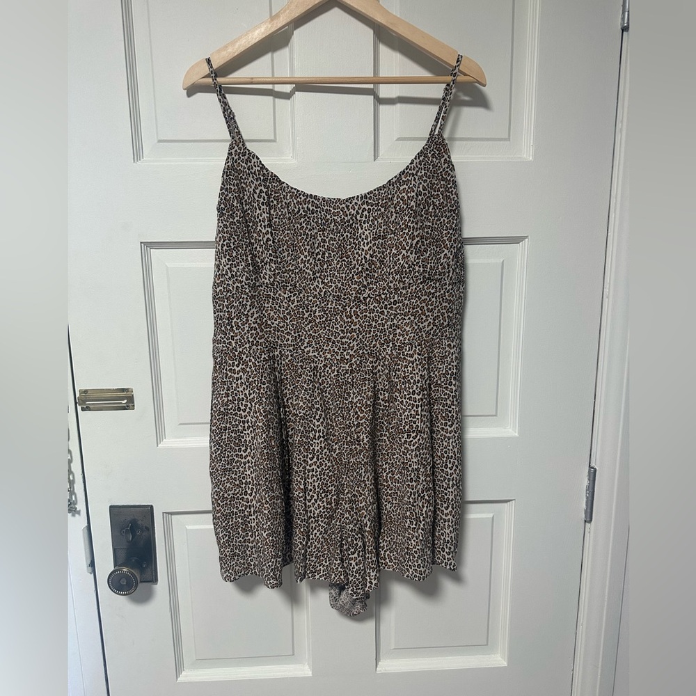 Cheetah romper NWT